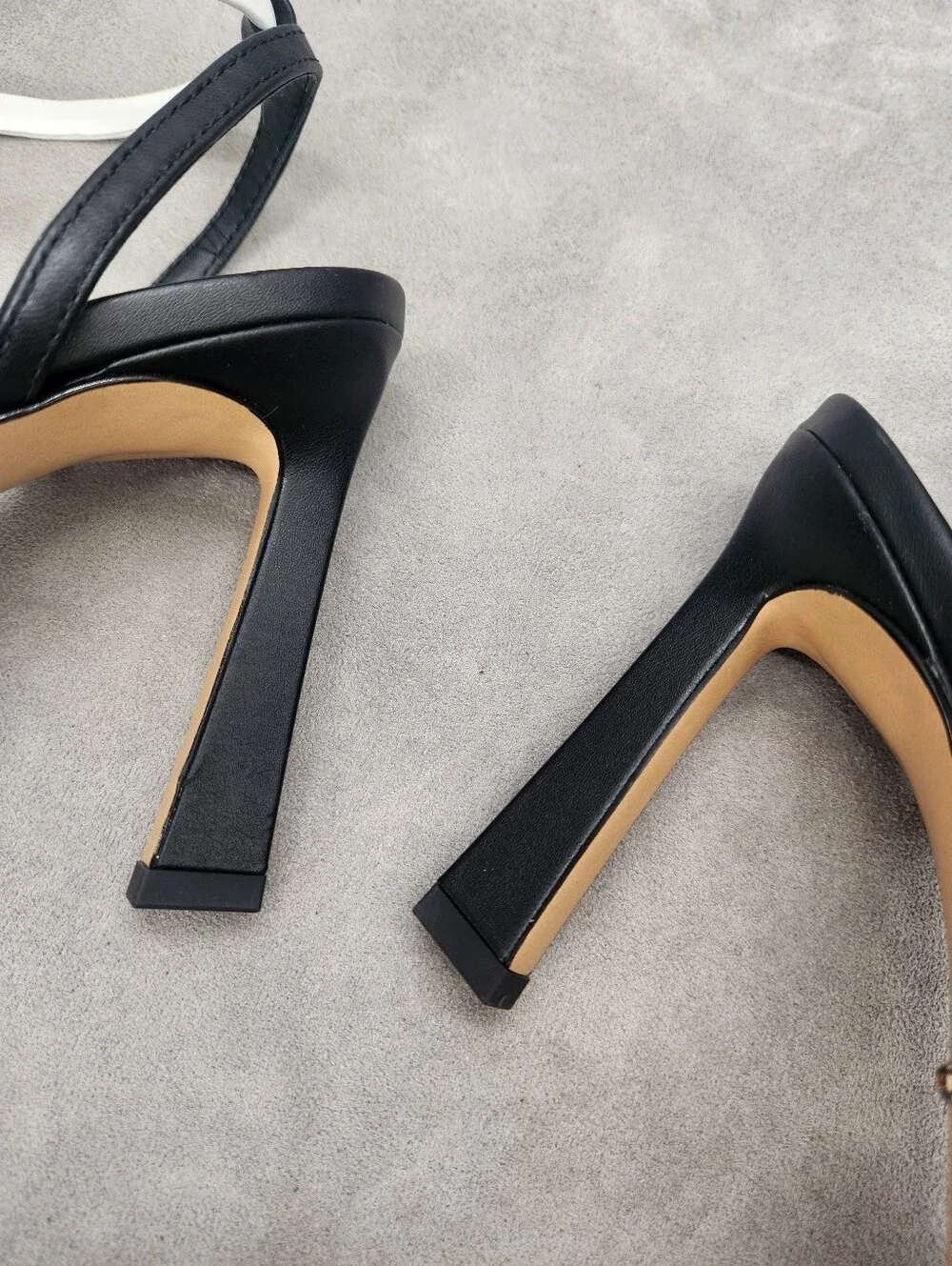 Gianni Bini Dress Sandals 7.5 Black White Leather Orah Thong High Heel New $120